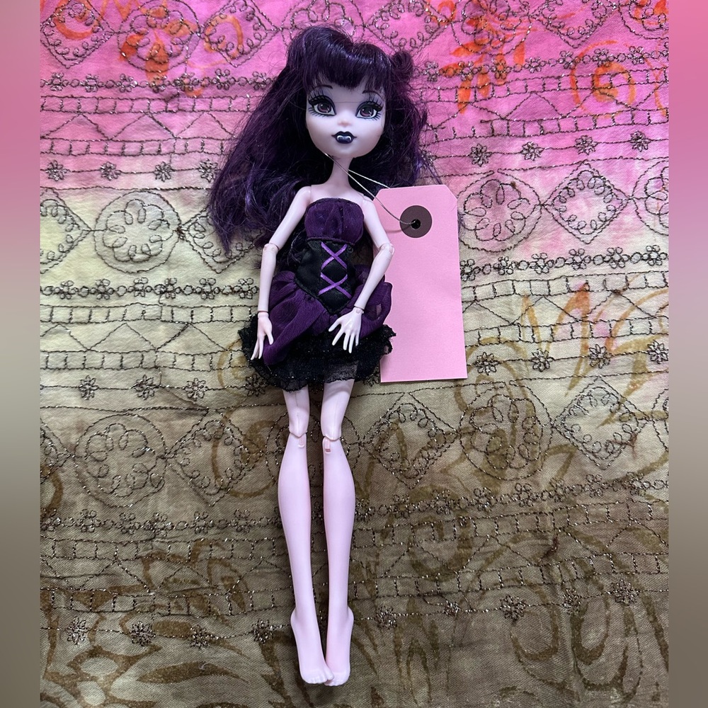 Monster High Doll with Purple and Black Dress